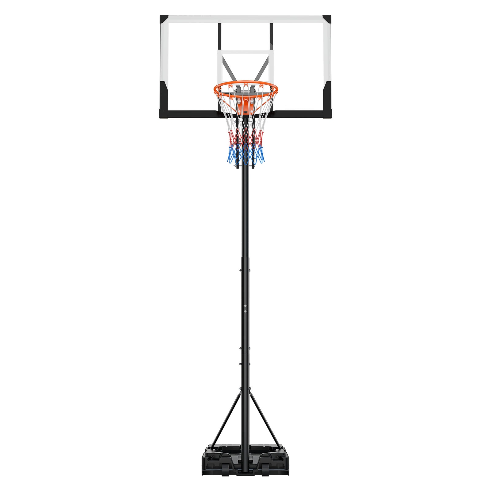 Portable Basketball Stand With Adjustable Height And Backboard_voghion.com